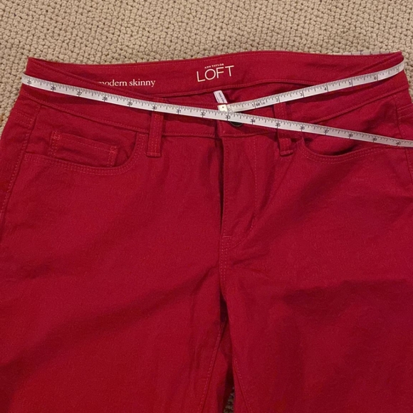 Ann Taylor modern skinny red jeans size 6 or 28 - Picture 6 of 9